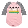 thumbnail image 1 of Disney - Mickey & Friends - Rainbow - Toddler And Youth Girls Raglan Graphic T-Shirt, 1 of 5