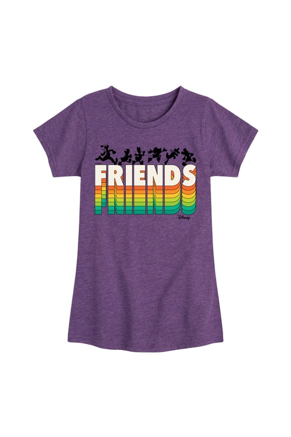 - Mickey & Friends - Rainbow - Toddler And Youth Girls Short Sleeve Graphic T-Shirt