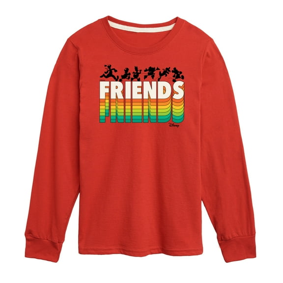 Disney - Mickey & Friends - Rainbow - Toddler And Youth Long Sleeve Graphic T-Shirt