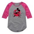 thumbnail image 1 of Disney - Mickey & Friends - Red Spotlight on Mickey - Toddler And Youth Girls Raglan Graphic T-Shirt, 1 of 4