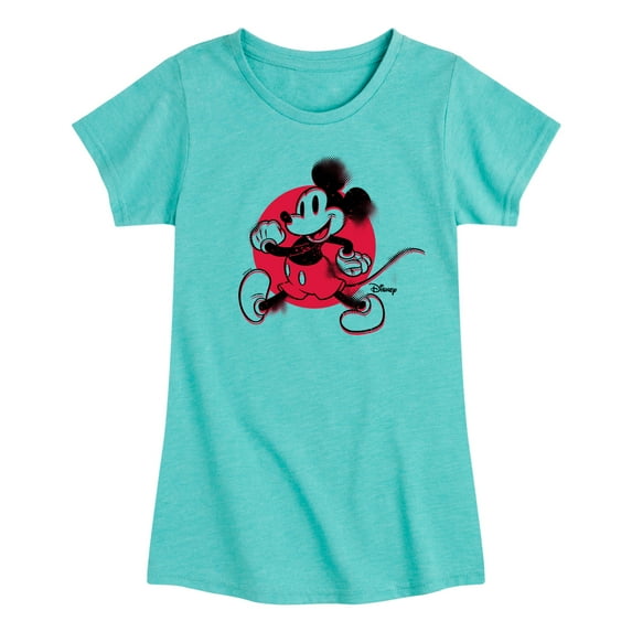 Disney - Mickey & Friends - Red Spotlight on Mickey - Toddler And Youth Girls Short Sleeve Graphic T-Shirt