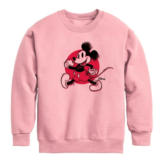 Disney - Mickey & Friends - Red Spotlight on Mickey - Toddler And Youth Long Sleeve Graphic T-Shirt