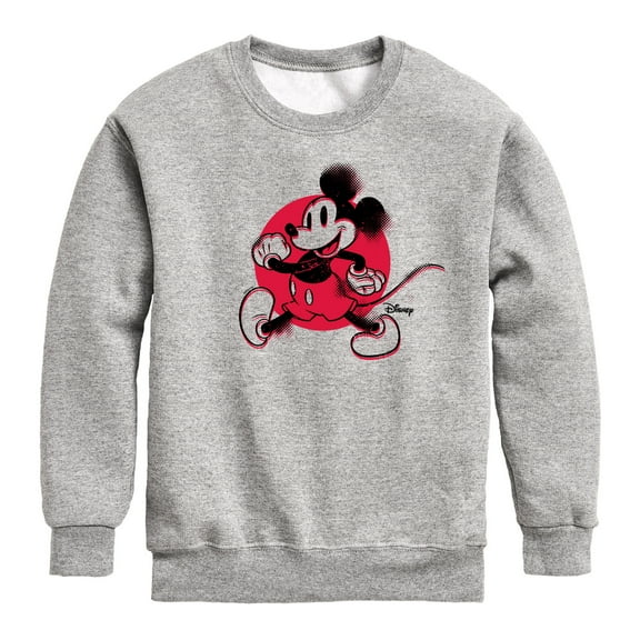 Disney - Mickey & Friends - Red Spotlight on Mickey - Toddler And Youth Long Sleeve Graphic T-Shirt
