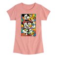 thumbnail image 1 of Disney - Mickey & Friends - Retro Blocks - Mickey, Minnie, & Goofy - Toddler And Youth Girls Short Sleeve Graphic T-Shirt, 1 of 6