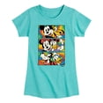 thumbnail image 1 of Disney - Mickey & Friends - Retro Blocks - Mickey, Minnie, & Goofy - Toddler And Youth Girls Short Sleeve Graphic T-Shirt, 1 of 5