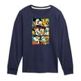 thumbnail image 1 of Disney - Mickey & Friends - Retro Blocks - Mickey, Minnie, & Goofy - Toddler And Youth Long Sleeve Graphic T-Shirt, 1 of 5