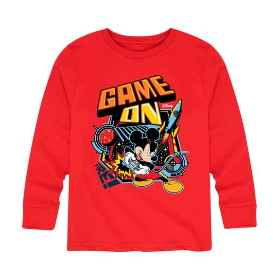 Disney - Mickey & Friends - Retro Gaming Mickey - Game On - Toddler And Youth Long Sleeve Graphic T-Shirt