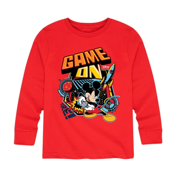 Disney - Mickey & Friends - Retro Gaming Mickey - Game On - Toddler And Youth Long Sleeve Graphic T-Shirt