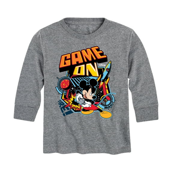 Disney - Mickey & Friends - Retro Gaming Mickey - Game On - Toddler And Youth Long Sleeve Graphic T-Shirt
