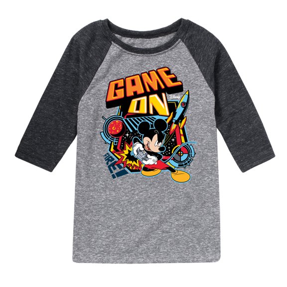Disney - Mickey & Friends - Retro Gaming Mickey - Game On - Toddler And Youth Raglan Graphic T-Shirt