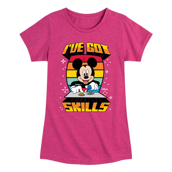 Disney - Mickey & Friends - Retro Gaming Mickey - I Got Skills - Toddler And Youth Girls Short Sleeve Graphic T-Shirt