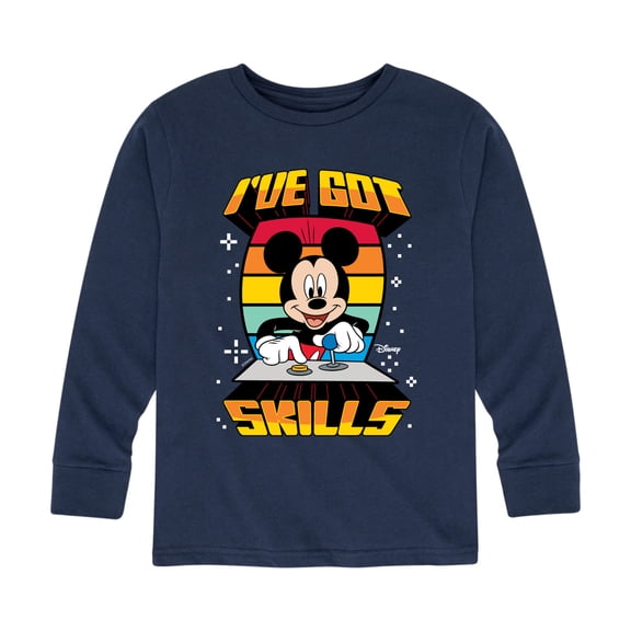 Disney - Mickey & Friends - Retro Gaming Mickey - I Got Skills - Toddler And Youth Long Sleeve Graphic T-Shirt