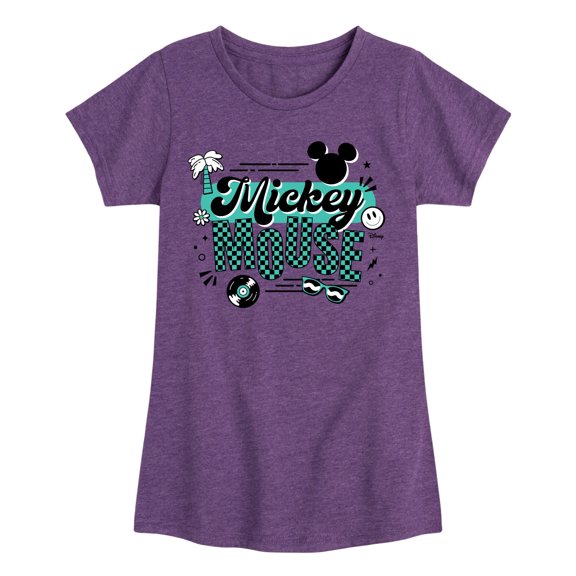 Disney - Mickey & Friends - Retro Music Icons - Toddler And Youth Girls Short Sleeve Graphic T-Shirt
