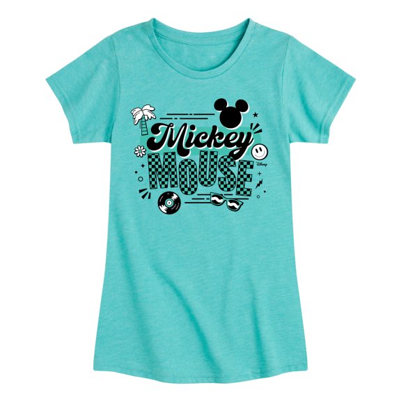 Disney - Mickey & Friends - Retro Music Icons - Toddler And Youth Girls Short Sleeve Graphic T-Shirt