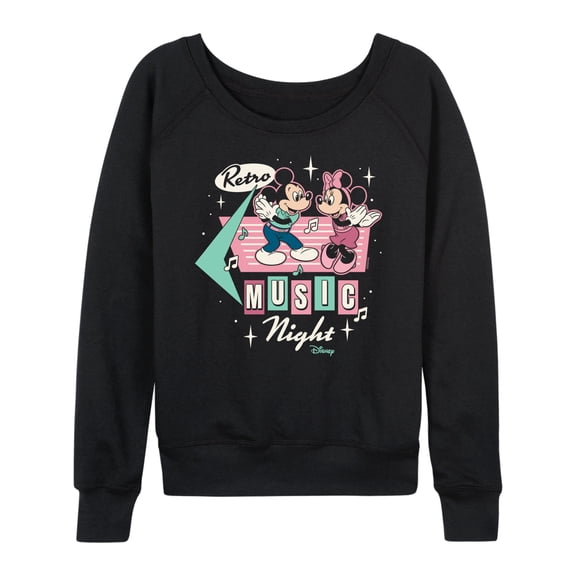 Disney - Mickey & Friends - Retro Music Night - Dancing with Minnie - Women's Lightweight French Terry Long Sleeve Shirt