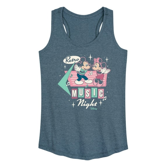 Disney - Mickey & Friends - Retro Music Nights - Minnie & Mickey Dancing - Women's Racerback Tank Top