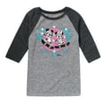 thumbnail image 1 of Disney - Mickey & Friends - Retro Skaters Mickey & Minnie - Toddler And Youth Raglan Graphic T-Shirt, 1 of 4