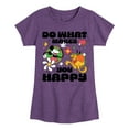 thumbnail image 1 of Disney - Mickey & Friends - Retro Style - Do What Makes You Happy - Toddler And Youth Girls Short Sleeve Graphic T-Shirt, 1 of 5
