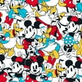 thumbnail image 1 of Disney Mickey & Friends Sensational 6 Snapshot 100% Cotton Fabric Sold by The Yard, 1 of 3