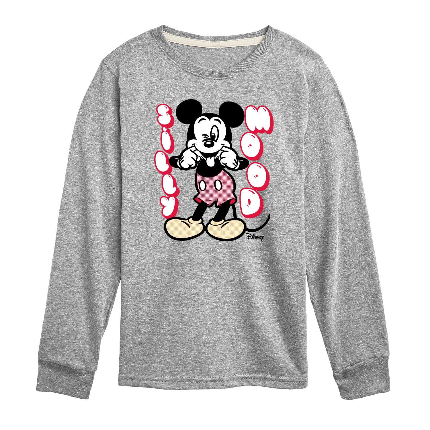 Disney - Mickey & Friends - Silly Mood - Mickey Sticking His Tongue Out -  Toddler And Youth Long Sleeve Graphic T-Shirt