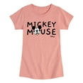 thumbnail image 1 of Disney - Mickey & Friends - Simple Original Mickey - Toddler And Youth Girls Short Sleeve Graphic T-Shirt, 1 of 5