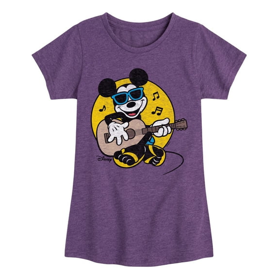 Disney - Mickey & Friends - Singing & Playing the Guitar - Flipflops & Sunglasses - Toddler And Youth Girls Short Sleeve Graphic T-Shirt