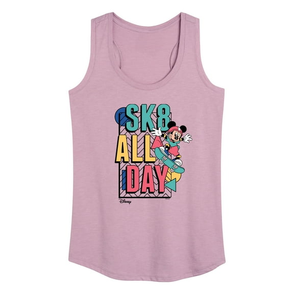 Disney - Mickey & Friends - Sk8 All Day - Retro Shapes - Women's Racerback Tank Top