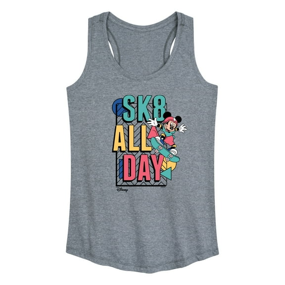 Disney - Mickey & Friends - Sk8 All Day - Retro Shapes - Women's Racerback Tank Top
