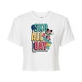 thumbnail image 1 of Disney - Mickey & Friends - Sk8 All Day - Skater Mickey - Juniors Cropped Cotton Blend T-Shirt, 1 of 5