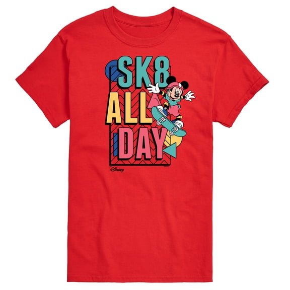 Disney - Mickey & Friends - Sk8 All Day - Skater Mickey - Men's Short Sleeve Graphic T-Shirt