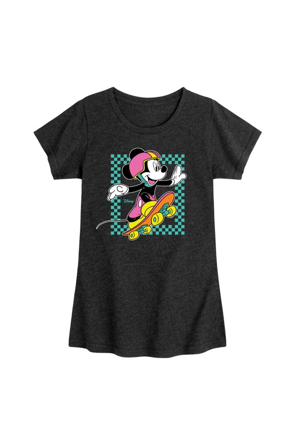- Mickey & Friends - Skater Out the Box - Toddler And Youth Girls Short Sleeve Graphic T-Shirt