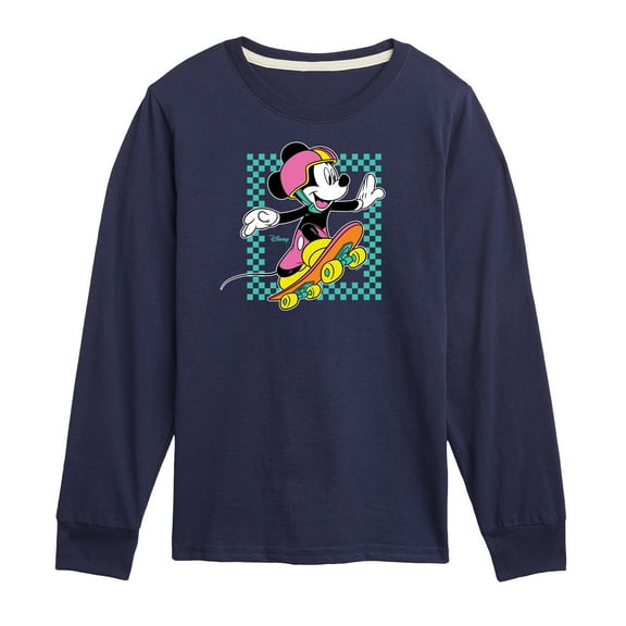 Disney - Mickey & Friends - Skater Out the Box - Toddler And Youth Long Sleeve Graphic T-Shirt