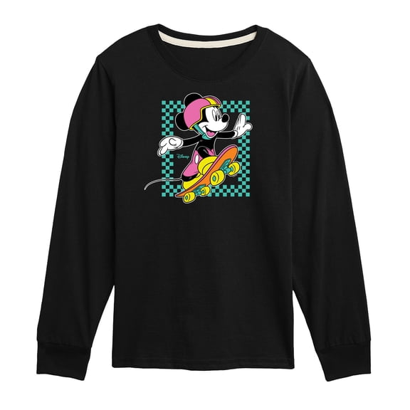 Disney - Mickey & Friends - Skater Out the Box - Toddler And Youth Long Sleeve Graphic T-Shirt
