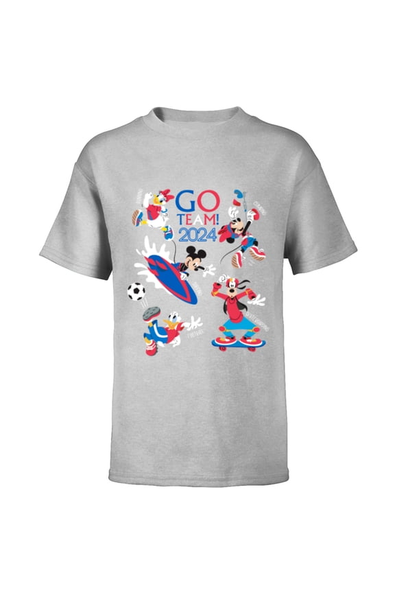 Mickey & Friends Sports Let the Games Begin 2024- Short Sleeve T-Shirt for Kids - Customized-Athletic Heather