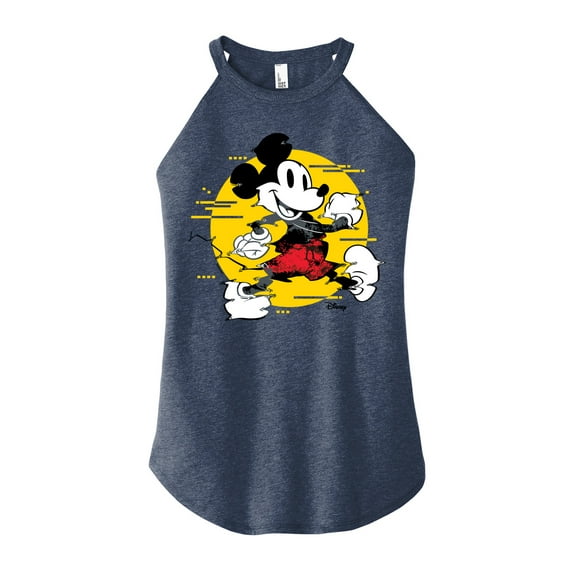 Disney - Mickey & Friends - Spotlight Glitch - Juniors High Neck Tank Top