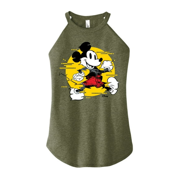 Disney - Mickey & Friends - Spotlight Glitch - Juniors High Neck Tank Top