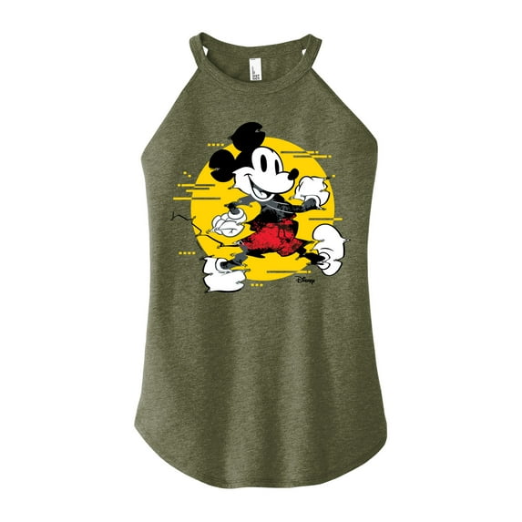 Disney - Mickey & Friends - Spotlight Glitch - Juniors High Neck Tank Top