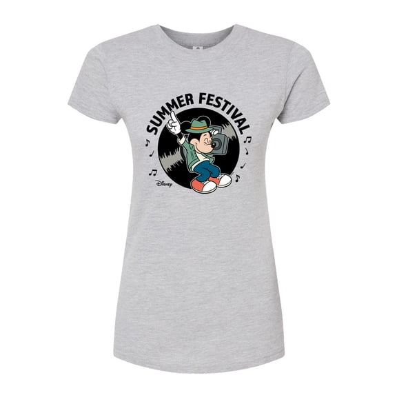 Disney - Mickey & Friends - Summer Festival - Dancing - Juniors Fitted Graphic T-Shirt