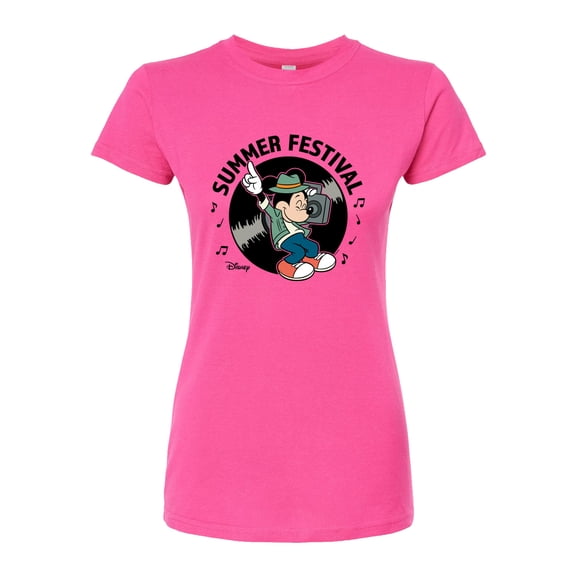 Disney - Mickey & Friends - Summer Festival - Dancing - Juniors Fitted Graphic T-Shirt