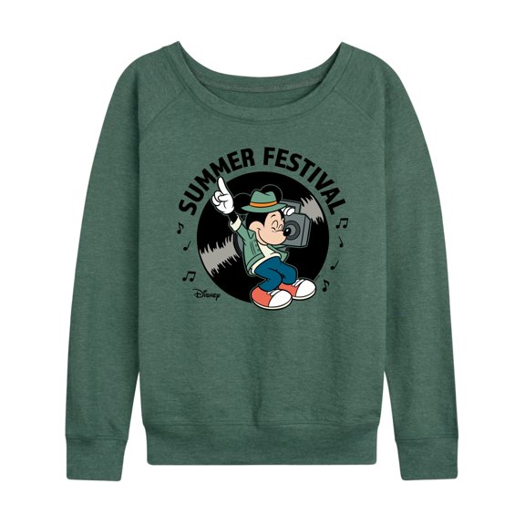 Disney - Mickey & Friends - Summer Festival - Dancing - Women's Lightweight French Terry Long Sleeve Shirt