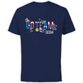 thumbnail image 1 of Disney Mickey & Friends Summer Sports Games Go Team 2024- Short Sleeve Cotton T-Shirt for Adults - Customized-Navy, 1 of 5