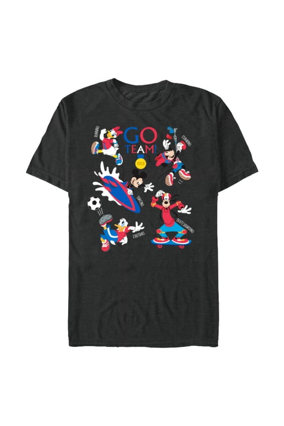 Mickey & Friends Summer Sports Let the Games Begin- Short Sleeve Blended T-Shirt for Adults - Customized-Dark Heather
