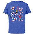 thumbnail image 1 of Disney Mickey & Friends Summer Sports Let the Games Begin- Short Sleeve Cotton T-Shirt for Adults - Customized-Royal Heather, 1 of 5