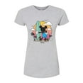 thumbnail image 1 of Disney - Mickey & Friends - Surf & Sun - Retro Style - Juniors Fitted Graphic T-Shirt, 1 of 5