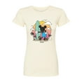 thumbnail image 1 of Disney - Mickey & Friends - Surf & Sun - Retro Style - Juniors Fitted Graphic T-Shirt, 1 of 5