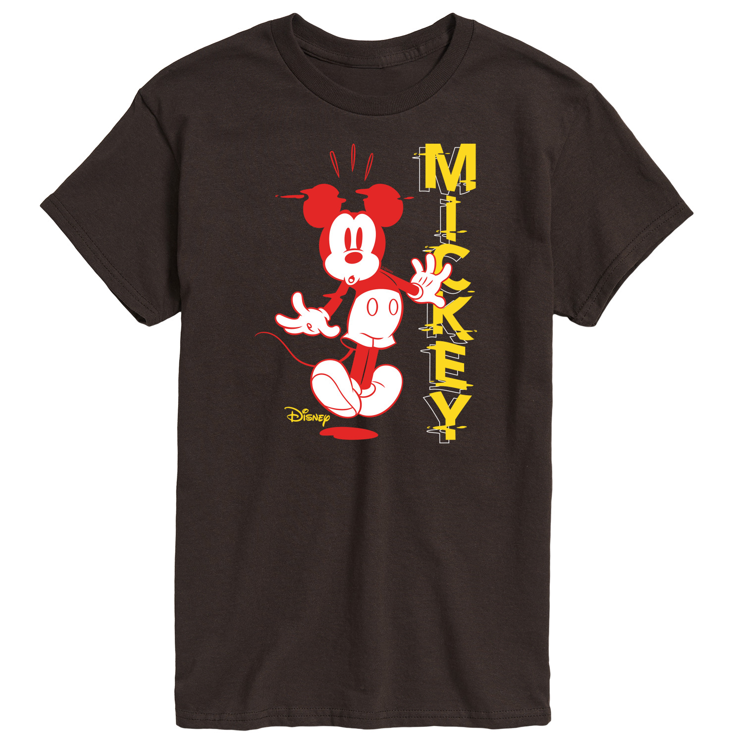 Disney - Mickey & Friends - Surprised Mickey - Color Block - Men's Short Sleeve Graphic T-Shirt ...