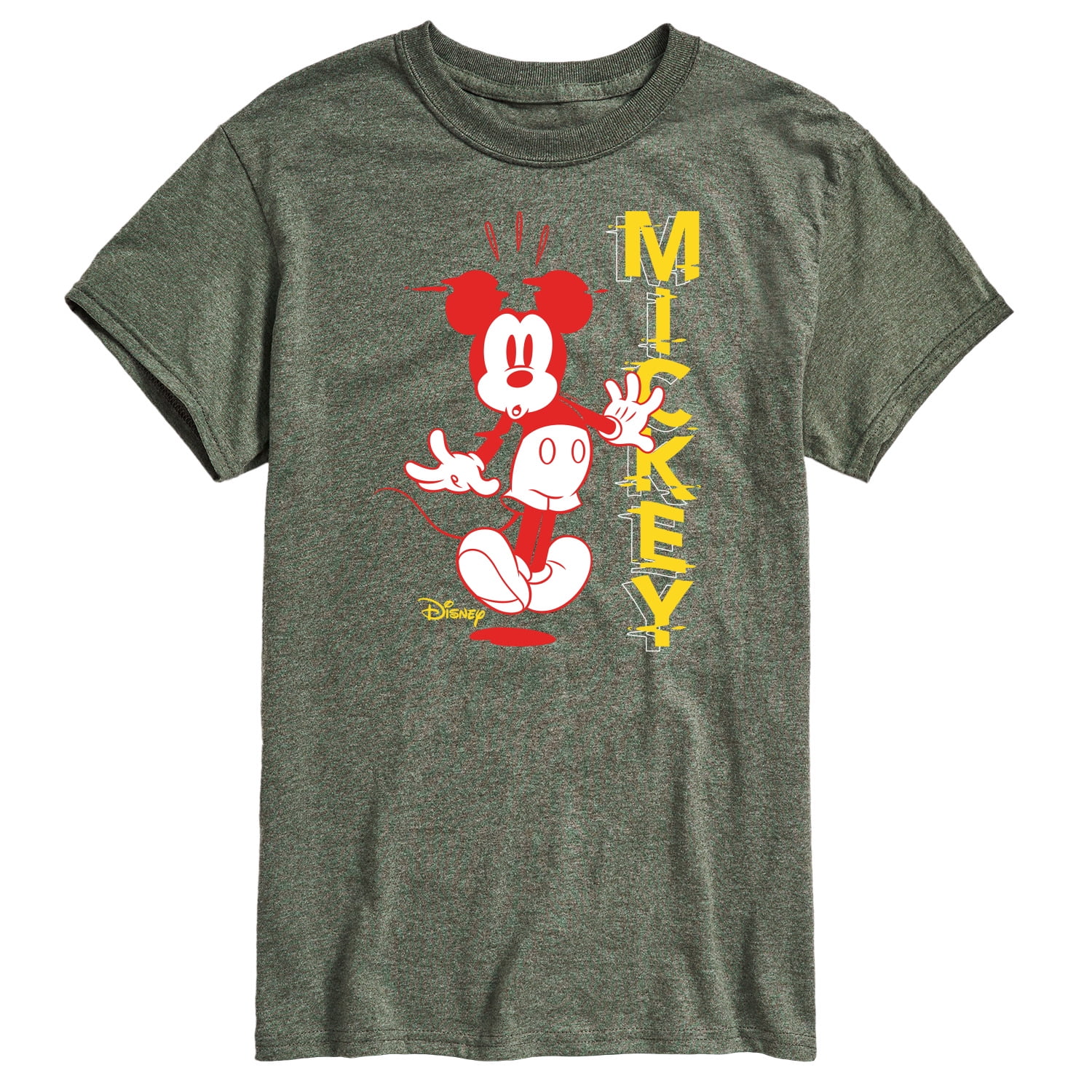 Disney - Mickey & Friends - Surprised Mickey - Color Block - Men's Short Sleeve Graphic T-Shirt ...