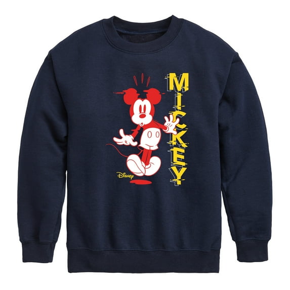Disney - Mickey & Friends - Surprised Mickey - Glitch Name - Toddler And Youth Crewneck Fleece Sweatshirt