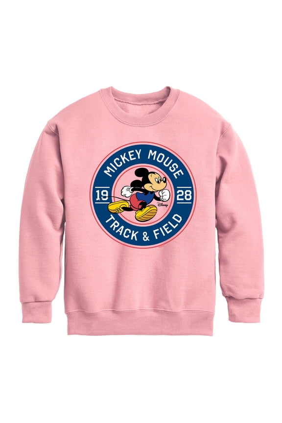 - Mickey & Friends - Track & Field - Runner Mickey - Toddler And Youth Crewneck Fleece Sweatshirt
