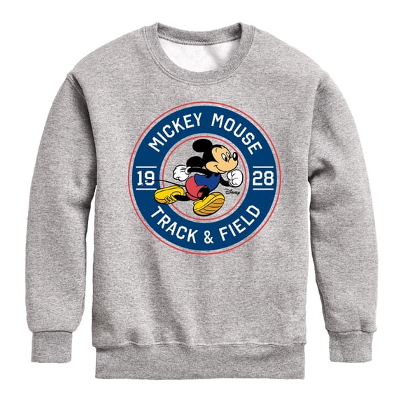 Disney - Mickey & Friends - Track & Field - Runner Mickey - Toddler And Youth Crewneck Fleece Sweatshirt